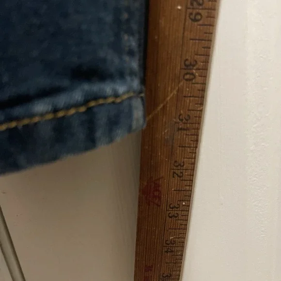 Levis 505 Jeans Waterless Straight Regular Fit Blue Denim Mens 42x32 - Picture 5 of 6